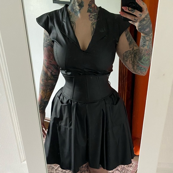 Artifice Clothinf PVC matte black dress. Medium/large. Comes with corset belt! - Picture 5 of 15